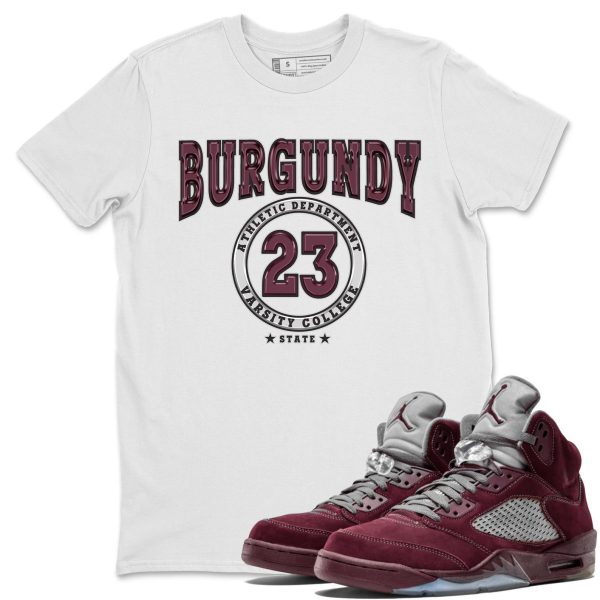 Varsity Unisex Tees - Sneaker Shirt To Match 5s Burgundy Jezsport.com