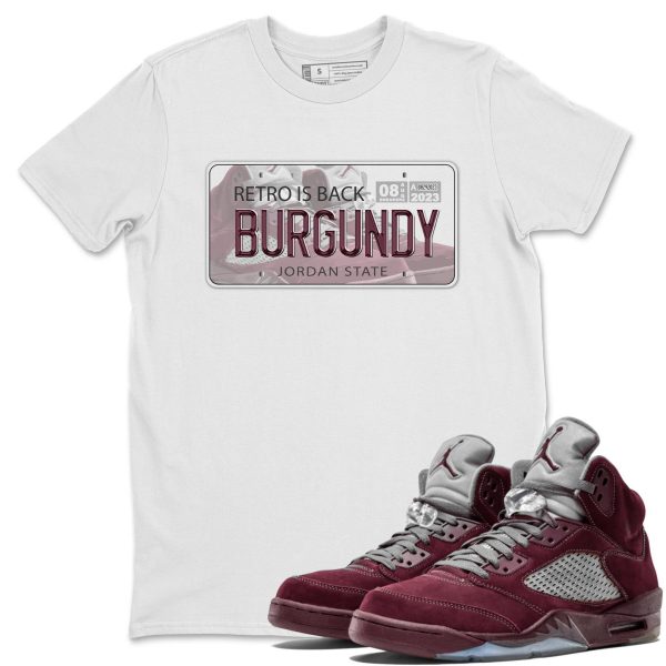 Plate Unisex Tees - Sneaker Shirt To Match 5s Burgundy Jezsport.com