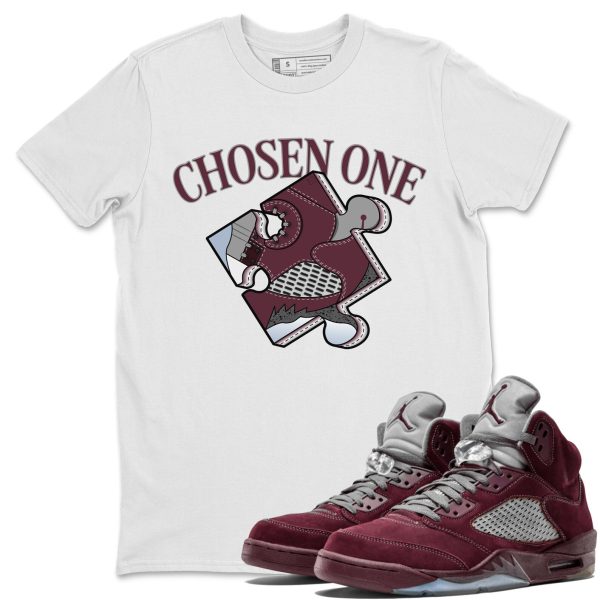 Sneaker Puzzle Unisex Tees - Sneaker Shirt To Match 5s Burgundy Jezsport.com