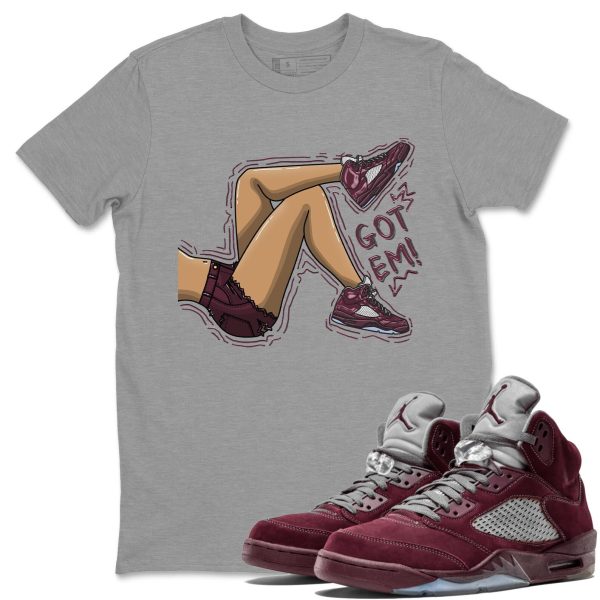 Got Em Legs Unisex Tees - Sneaker Shirt To Match 5s Burgundy Jezsport.com