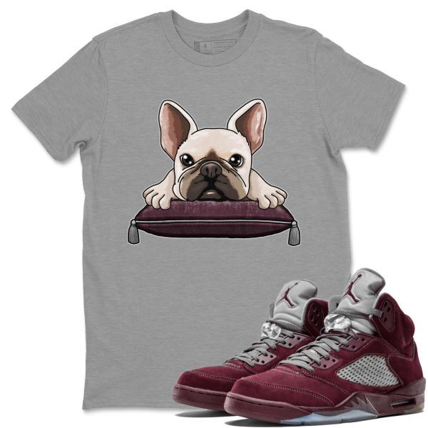 French Bulldog Unisex Tees - Sneaker Shirt To Match 5s Burgundy Jezsport.com