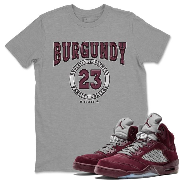 Varsity Unisex Tees - Sneaker Shirt To Match 5s Burgundy Jezsport.com