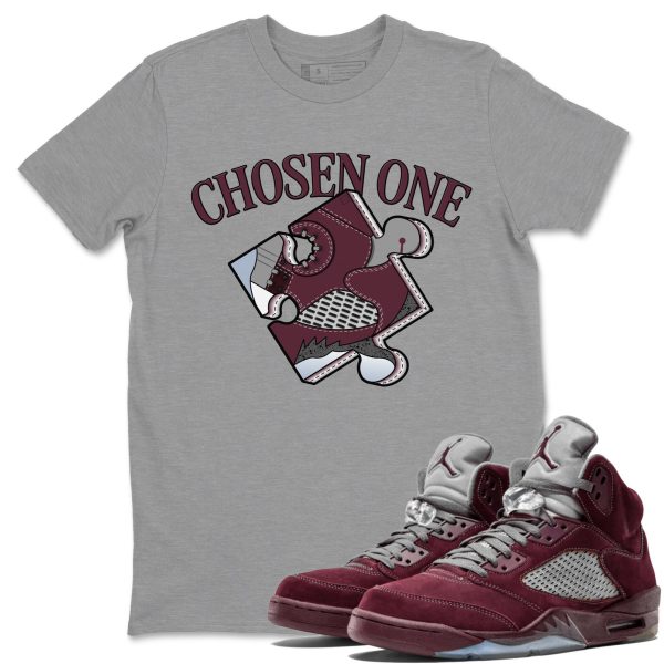 Sneaker Puzzle Unisex Tees - Sneaker Shirt To Match 5s Burgundy Jezsport.com