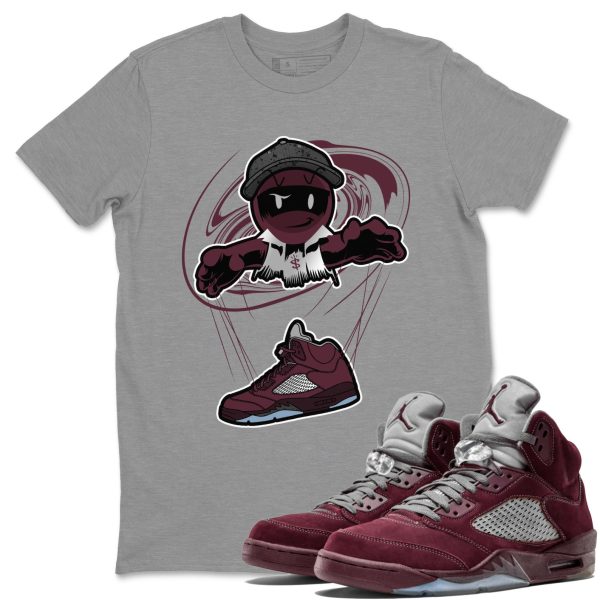 Marionette Unisex Tees - Sneaker Shirt To Match 5s Burgundy Jezsport.com