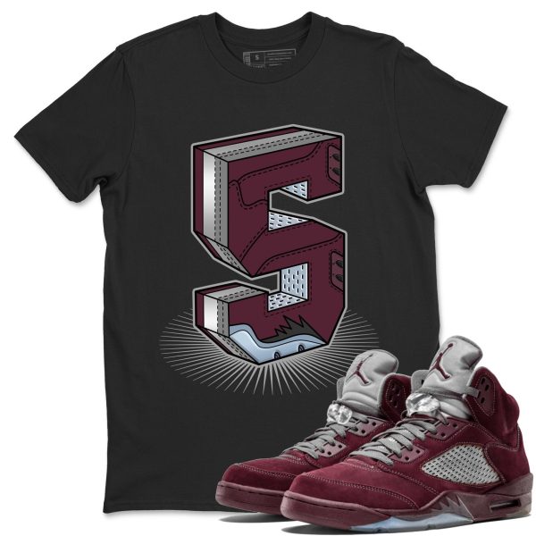 Number Statue Unisex Tees - Sneaker Shirt To Match 5s Burgundy Jezsport.com