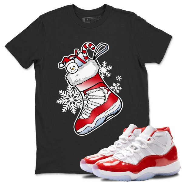 Sneaker Stocking Unisex Tee - Sneaker Shirt To Match 11s Cherry Jezsport.com