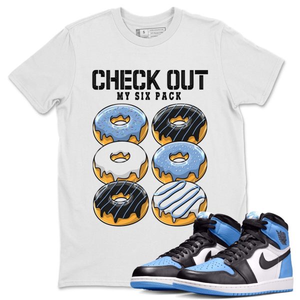 Check Out My Six Pack Unisex Tee - Sneaker Shirt To Match 1s UNC University Blue Jezsport.com