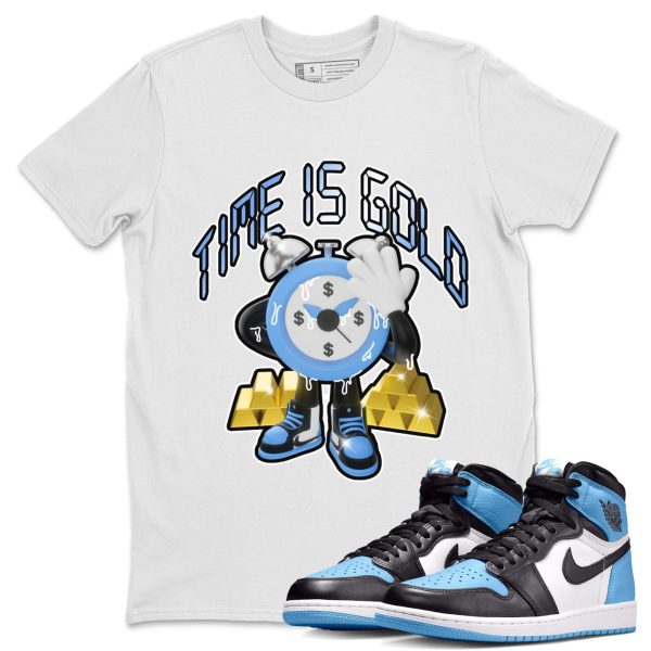 Time Is Gold Unisex Tee - Sneaker Shirt To Match 1s UNC University Blue Jezsport.com