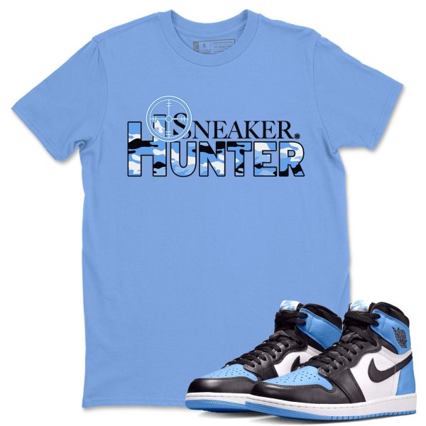 Sneaker Hunter Unisex Tee - Sneaker Shirt To Match 1s UNC University Blue Jezsport.com