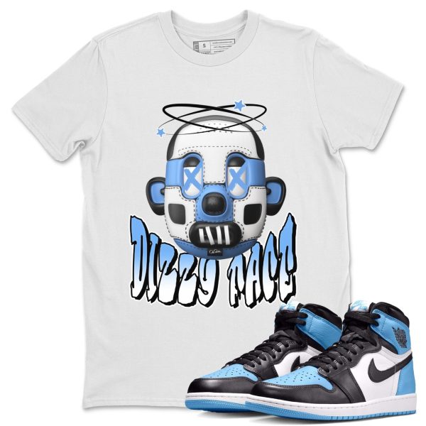 Dizzy Face Unisex Short Sleeve T-Shirt - Sneaker Shirt To Match 1s UNC University Blue Jezsport.com