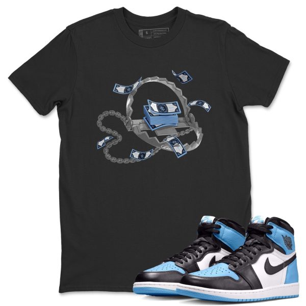 Trap Money Unisex Tee - Sneaker Shirt To Match 1s UNC University Blue Jezsport.com