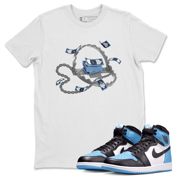 Trap Money Unisex Tee - Sneaker Shirt To Match 1s UNC University Blue Jezsport.com