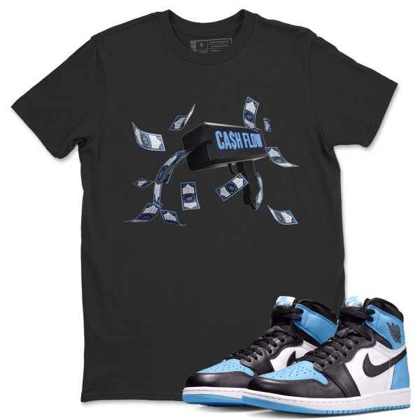 Cash Flow Unisex Tee - Sneaker Shirt To Match 1s UNC University Blue Jezsport.com