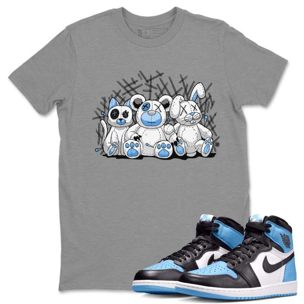 Animal Homies Unisex Short Sleeve T-Shirt - Sneaker Shirt To Match 1s UNC University Blue Jezsport.com