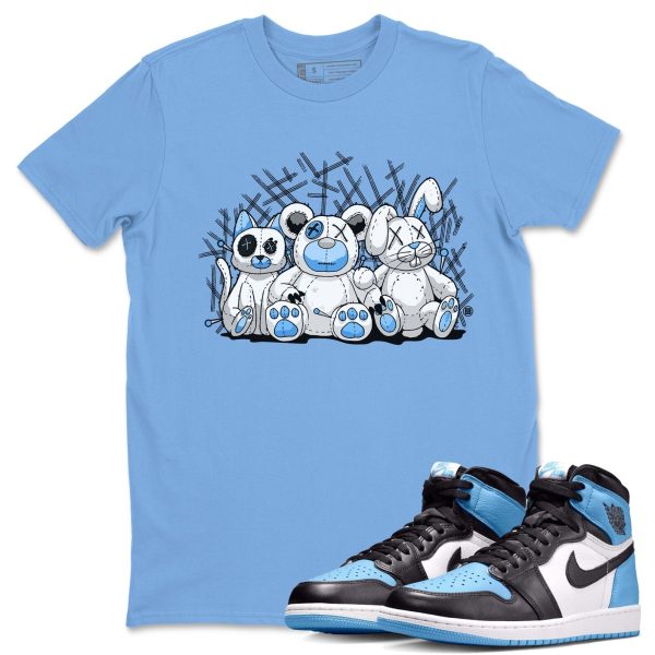 Animal Homies Unisex Short Sleeve T-Shirt - Sneaker Shirt To Match 1s UNC University Blue Jezsport.com