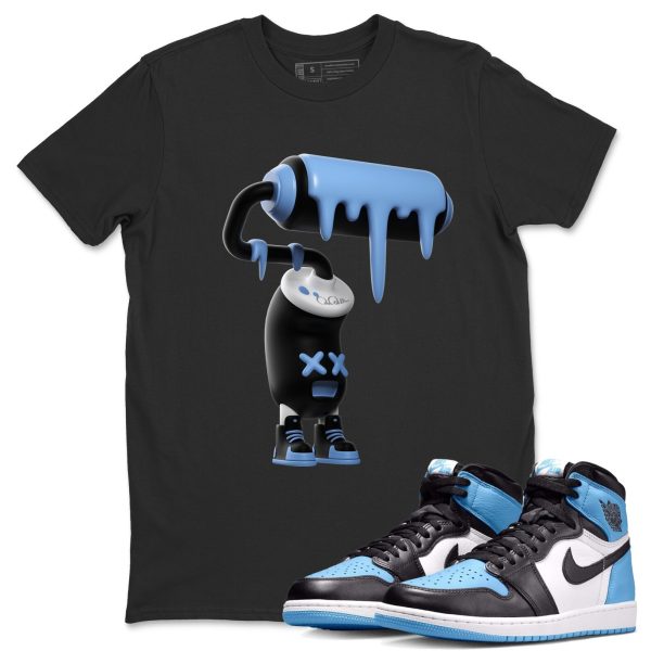 3D Paint Roller Unisex Tee - Sneaker Shirt To Match 1s UNC University Blue Jezsport.com