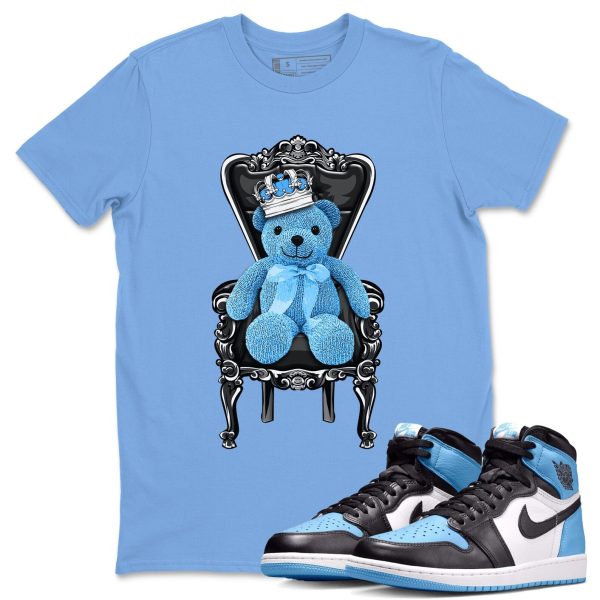 Royal Bear Unisex Short Sleeve T-Shirt - Sneaker Shirt To Match 1s UNC University Blue Jezsport.com