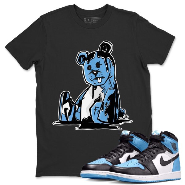 Dark Bear Unisex Short Sleeve T-Shirt - Sneaker Shirt To Match 1s UNC University Blue Jezsport.com