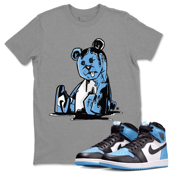 Dark Bear Unisex Short Sleeve T-Shirt - Sneaker Shirt To Match 1s UNC University Blue Jezsport.com