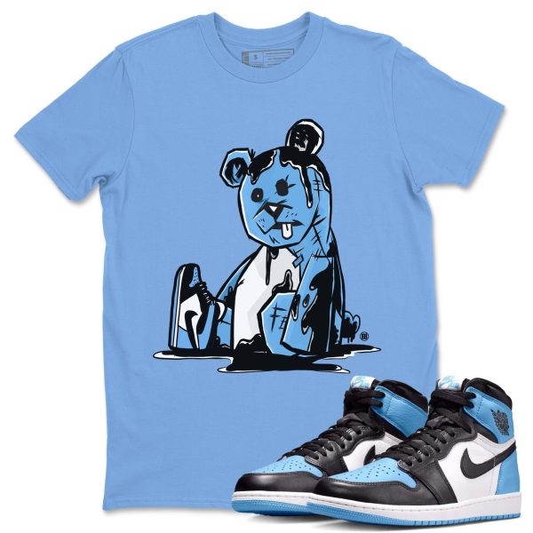 Dark Bear Unisex Short Sleeve T-Shirt - Sneaker Shirt To Match 1s UNC University Blue Jezsport.com