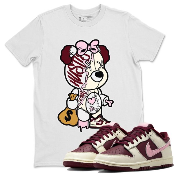 Stitched Hustle Bear Unisex Crew Neck T-Shirt - Sneaker Shirt To Match Dunks Valentines Day Jezsport.com