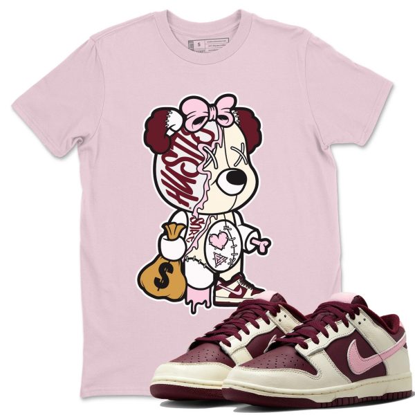 Stitched Hustle Bear Unisex Crew Neck T-Shirt - Sneaker Shirt To Match Dunks Valentines Day Jezsport.com