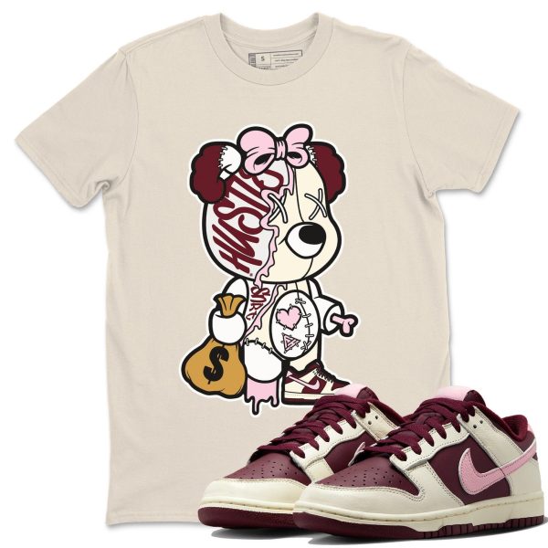 Stitched Hustle Bear Unisex Crew Neck T-Shirt - Sneaker Shirt To Match Dunks Valentines Day Jezsport.com