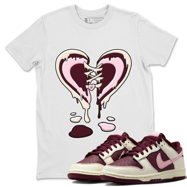 Melting Heart Unisex Crew Neck T-Shirt - Sneaker Shirt To Match Dunks Valentines Day Jezsport.com