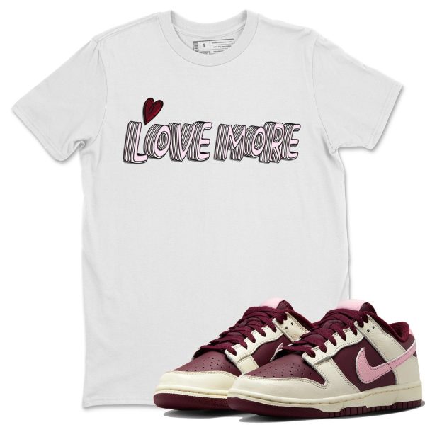 Love More Unisex Crew Neck T-Shirt - Sneaker Shirt To Match Dunks Valentines Day Jezsport.com