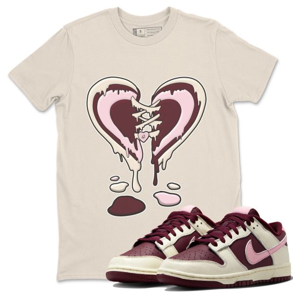 Melting Heart Unisex Crew Neck T-Shirt - Sneaker Shirt To Match Dunks Valentines Day Jezsport.com