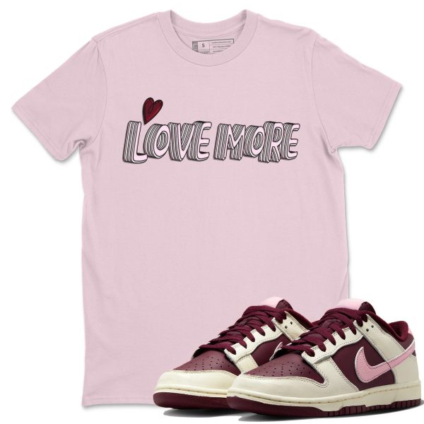 Love More Unisex Crew Neck T-Shirt - Sneaker Shirt To Match Dunks Valentines Day Jezsport.com