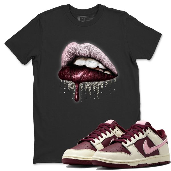 Dripping Lips Unisex Crew Neck T-Shirt - Sneaker Shirt To Match Dunks Valentines Day Jezsport.com