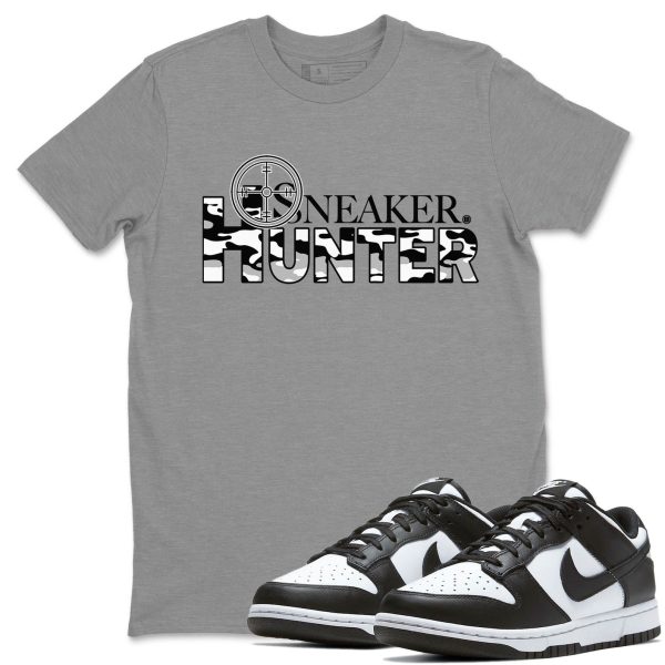 Sneaker Hunter Unisex Crew Neck T-Shirt - Sneaker Shirt To Match Dunks Panda Black White Jezsport.com