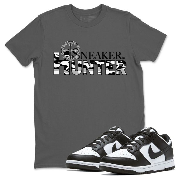 Sneaker Hunter Unisex Crew Neck T-Shirt - Sneaker Shirt To Match Dunks Panda Black White Jezsport.com