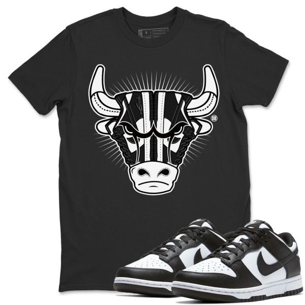 Sneaker Bull Head Unisex Crew Neck T-Shirt - Sneaker Shirt To Match Dunks Panda Black White Jezsport.com