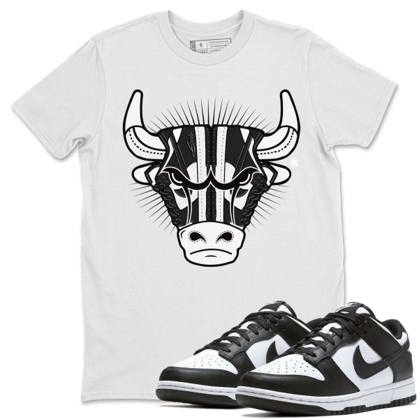 Sneaker Bull Head Unisex Crew Neck T-Shirt - Sneaker Shirt To Match Dunks Panda Black White Jezsport.com