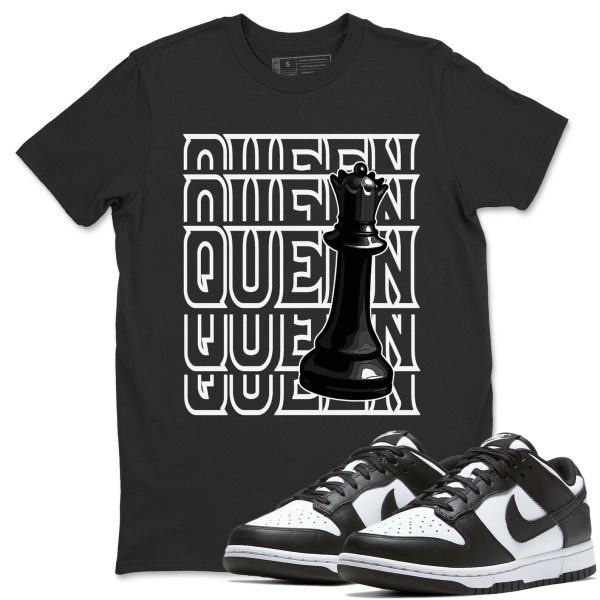 Queen Unisex Crew Neck T-Shirt - Sneaker Shirt To Match Dunks Panda Black White Jezsport.com