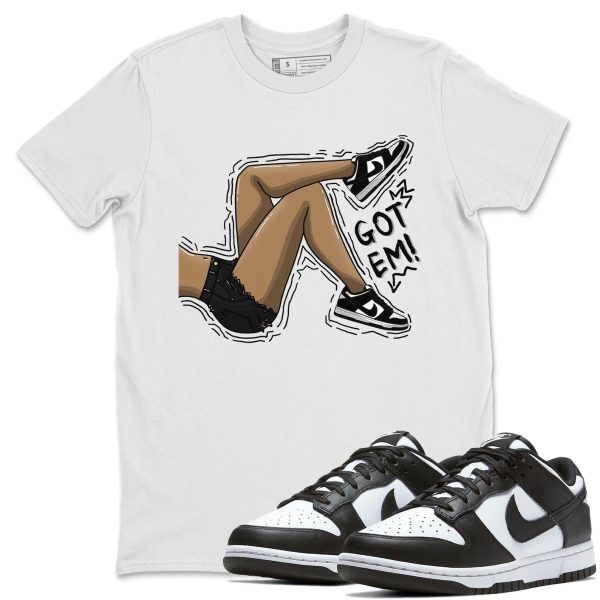 Got Em Legs Unisex Crew Neck T-Shirt - Sneaker Shirt To Match Dunks Panda Black White Jezsport.com