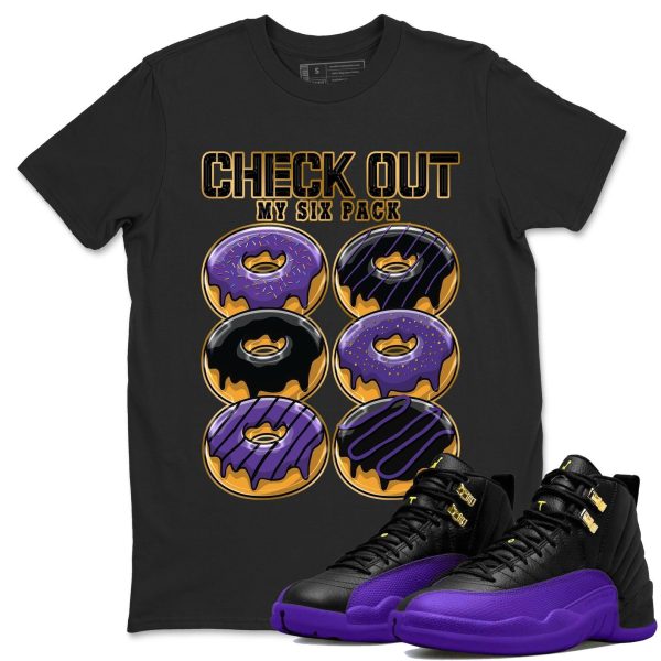 Check Out My Six Pack Unisex Crew Neck T-Shirt - Sneaker Shirt To Match 12s Field Purple Jezsport.com