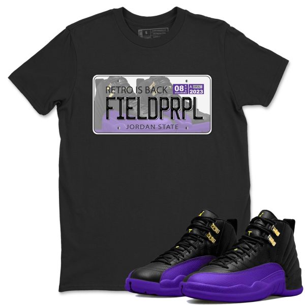 Plate Unisex Crew Neck T-Shirt - Sneaker Shirt To Match 12s Field Purple Jezsport.com