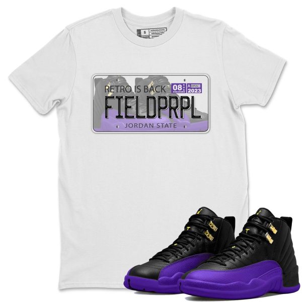 Plate Unisex Crew Neck T-Shirt - Sneaker Shirt To Match 12s Field Purple Jezsport.com