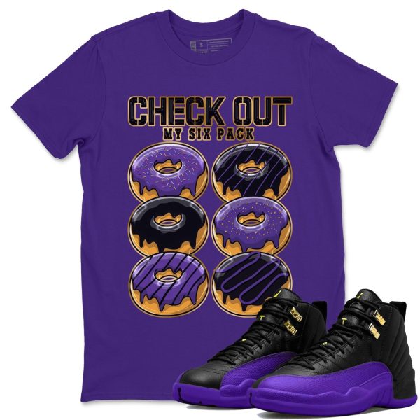 Check Out My Six Pack Unisex Crew Neck T-Shirt - Sneaker Shirt To Match 12s Field Purple Jezsport.com