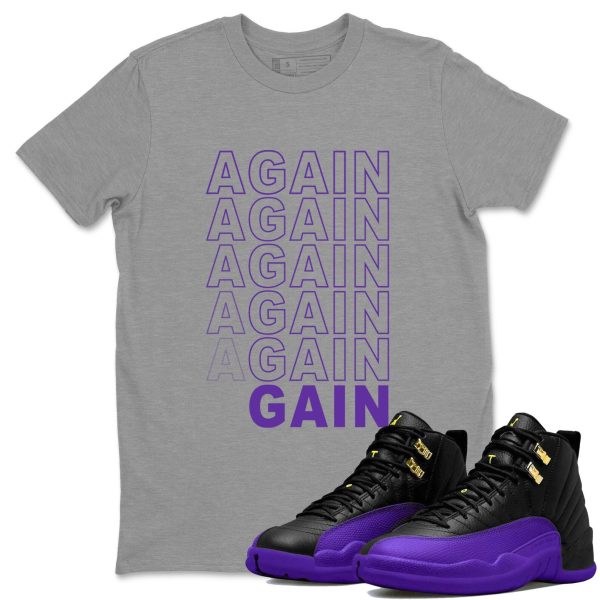 Again Gain Unisex Crew Neck T-Shirt - Sneaker Shirt To Match 12s Field Purple Jezsport.com