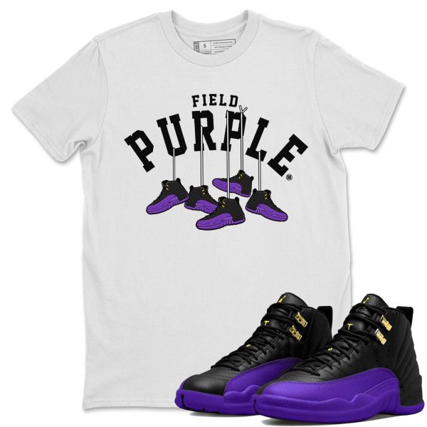 Hanging Sneakers Unisex Crew Neck T-Shirt - Sneaker Shirt To Match 12s Field Purple Jezsport.com