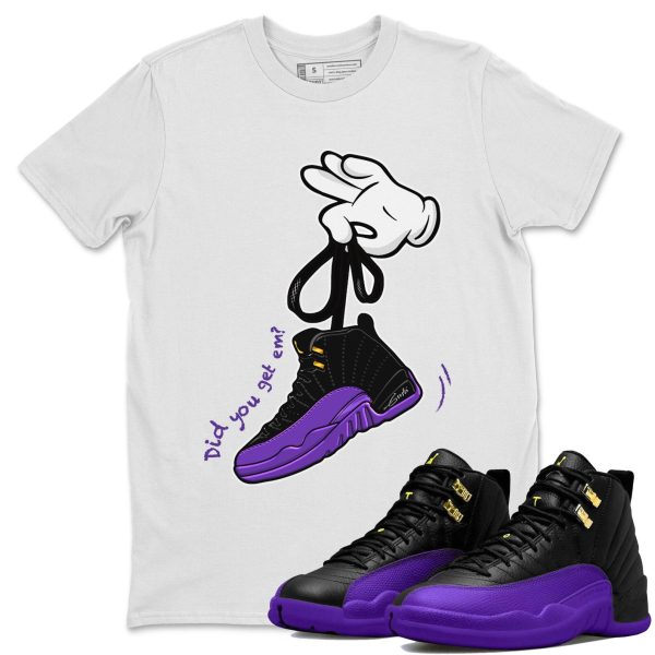 Cartoon Hands Unisex Crew Neck T-Shirt - Sneaker Shirt To Match 12s Field Purple Jezsport.com