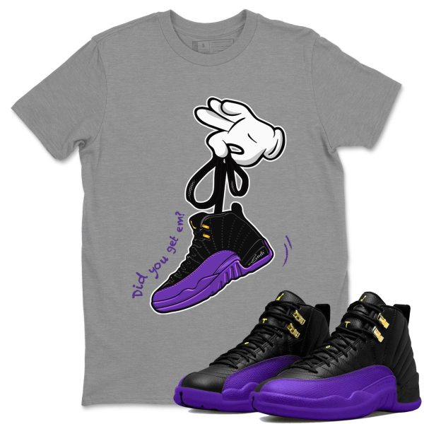 Cartoon Hands Unisex Crew Neck T-Shirt - Sneaker Shirt To Match 12s Field Purple Jezsport.com