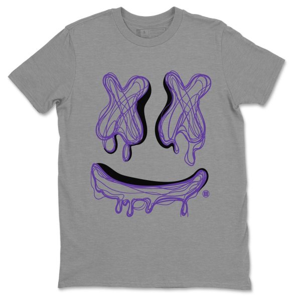 Smile Doodle Unisex Crew Neck T-Shirt - Sneaker Shirt To Match 12s Field Purple Jezsport.com