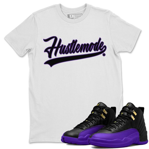 Hustle Mode Unisex T-Shirt - Sneaker Shirt To Match 12s Field Purple Jezsport.com