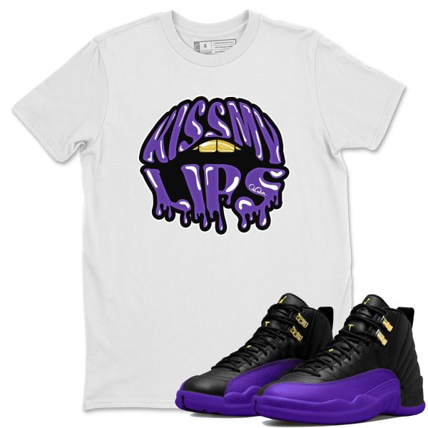 Kiss My Lips Unisex Crew Neck T-Shirt - Sneaker Shirt To Match 12s Field Purple Jezsport.com