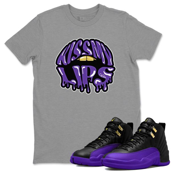 Kiss My Lips Unisex Crew Neck T-Shirt - Sneaker Shirt To Match 12s Field Purple Jezsport.com